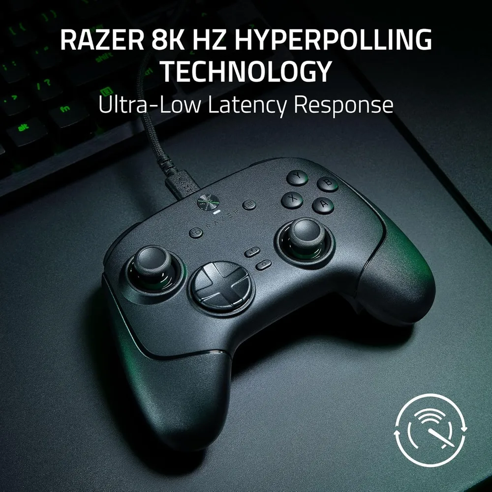 MANDO ALÁMBRICO WOLVERINE V3 TOURNAMENT 8K RAZER | NEGRO
