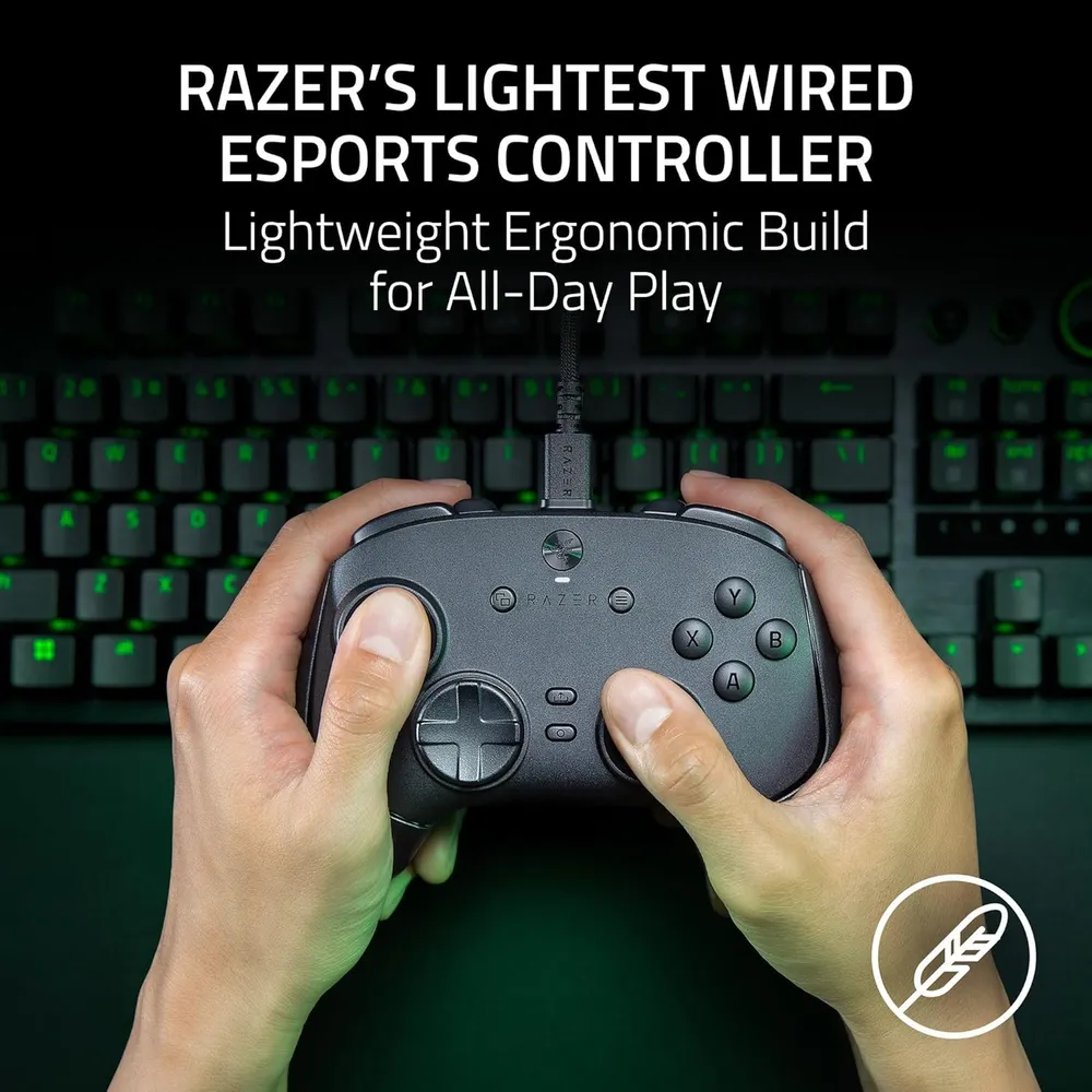 MANDO ALÁMBRICO WOLVERINE V3 TOURNAMENT 8K RAZER | NEGRO