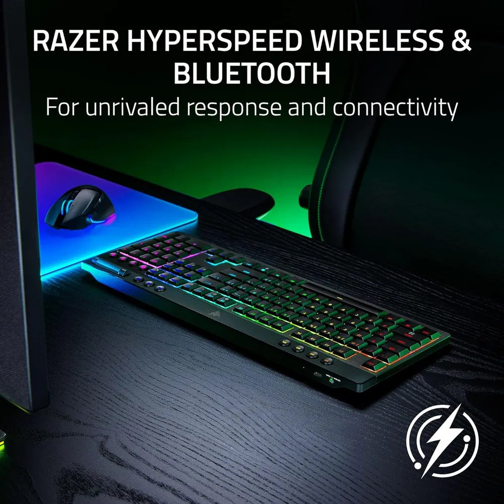 TECLADO INALÁMBRICO BLACKWIDOW V4 CLICKY RAZER | NEGRO