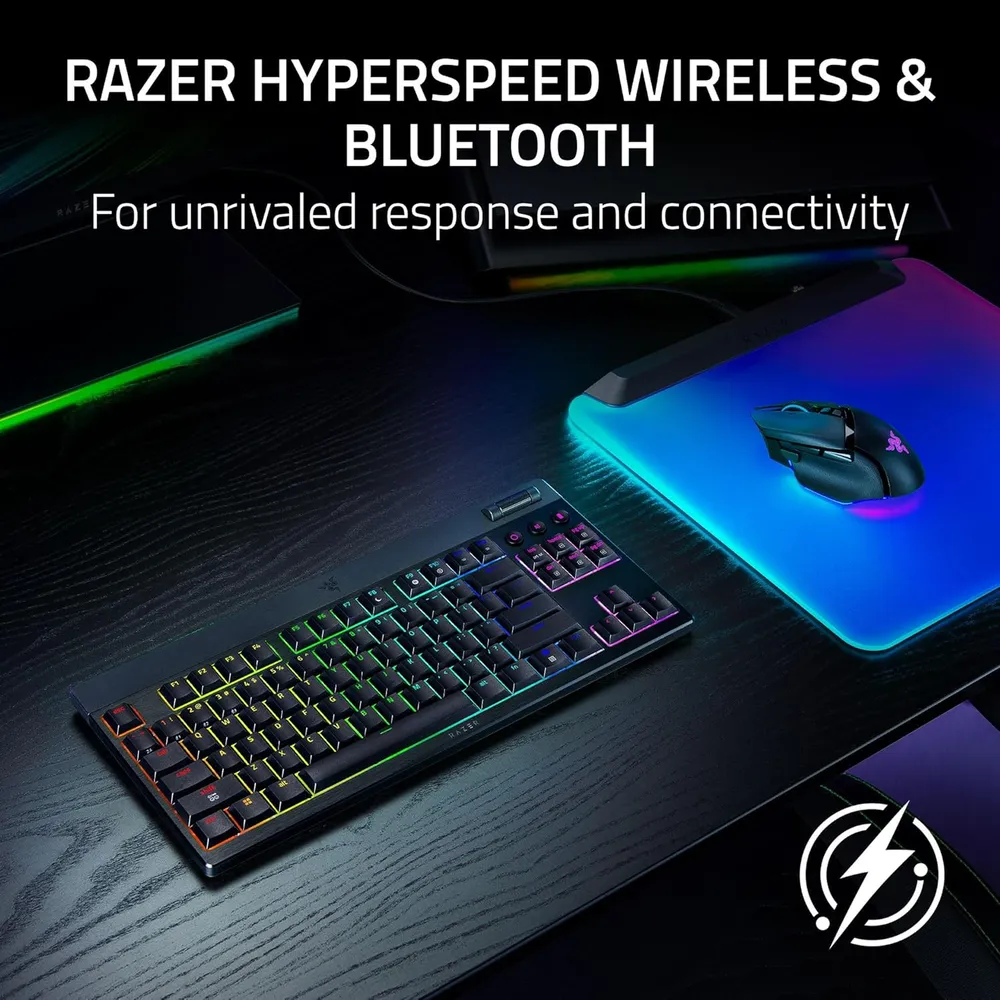 TECLADO INALÁMBRICO BLACKWIDOW V4 TKL HYPERSPEED TÁCTILES RAZER | NEGRO