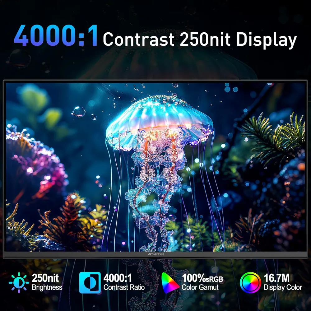 Sansui 22" FHD 120 Hz IPS Adaptive-Sync HDR Eye Care