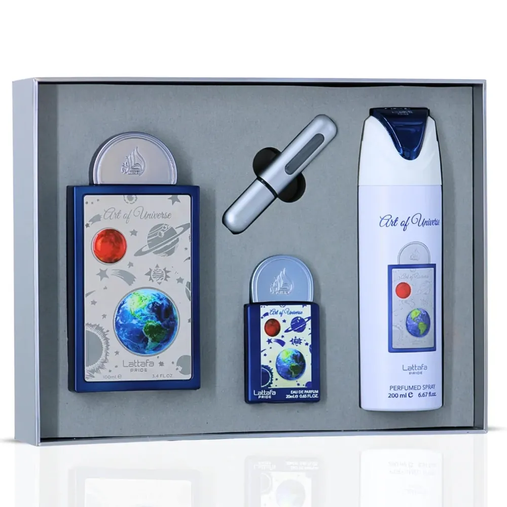 SET DE PERFUME LATTAFA PRIDE ART OF UNIVERSE 3 PZS EDP UNISEX