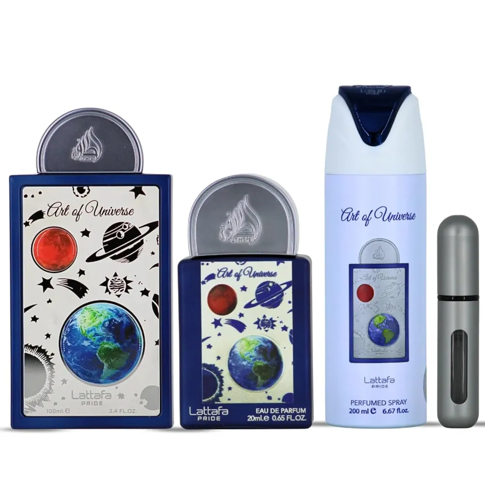 SET DE PERFUME LATTAFA PRIDE ART OF UNIVERSE 3 PZS EDP UNISEX