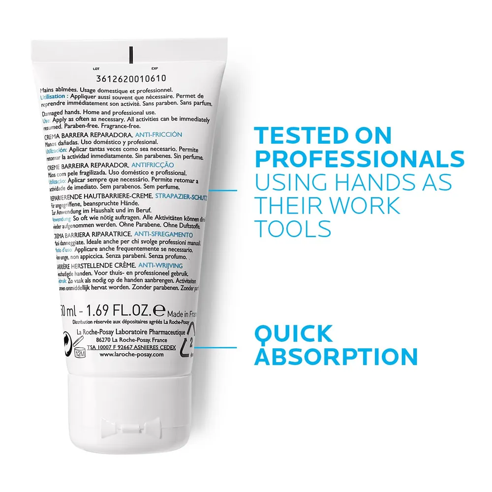 PACK 2 LA ROCHE-POSAY CICAPLAST CREMA DE MANOS HIDRATANTE 1.7 OZ / 50 ML