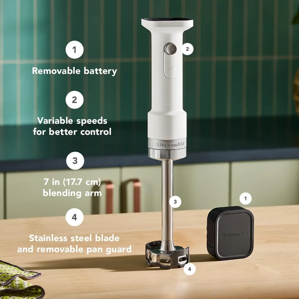 KITCHENAID, BATIDORA DE MANO INALÁMBRICA GO (BATERÍA INCLUIDA) | BLANCO