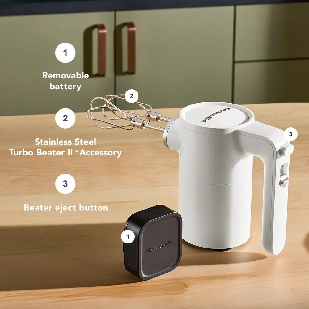 KITCHENAID, BATIDORA DE MANO INALÁMBRICA GO (BATERÍA INCLUIDA) | BLANCO