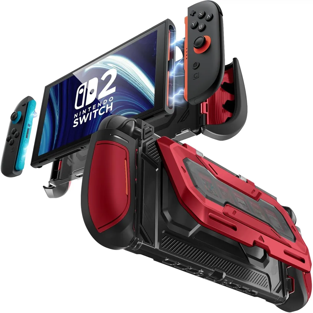 Funda Acoplable con Soporte Plegable Para Nintendo Switch 2 | Rojo