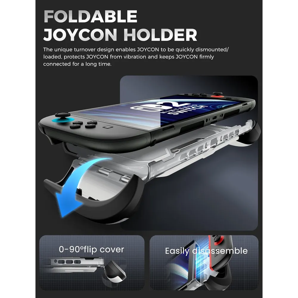 Funda Acoplable con Soporte Plegable Para Nintendo Switch 2 | Blanco