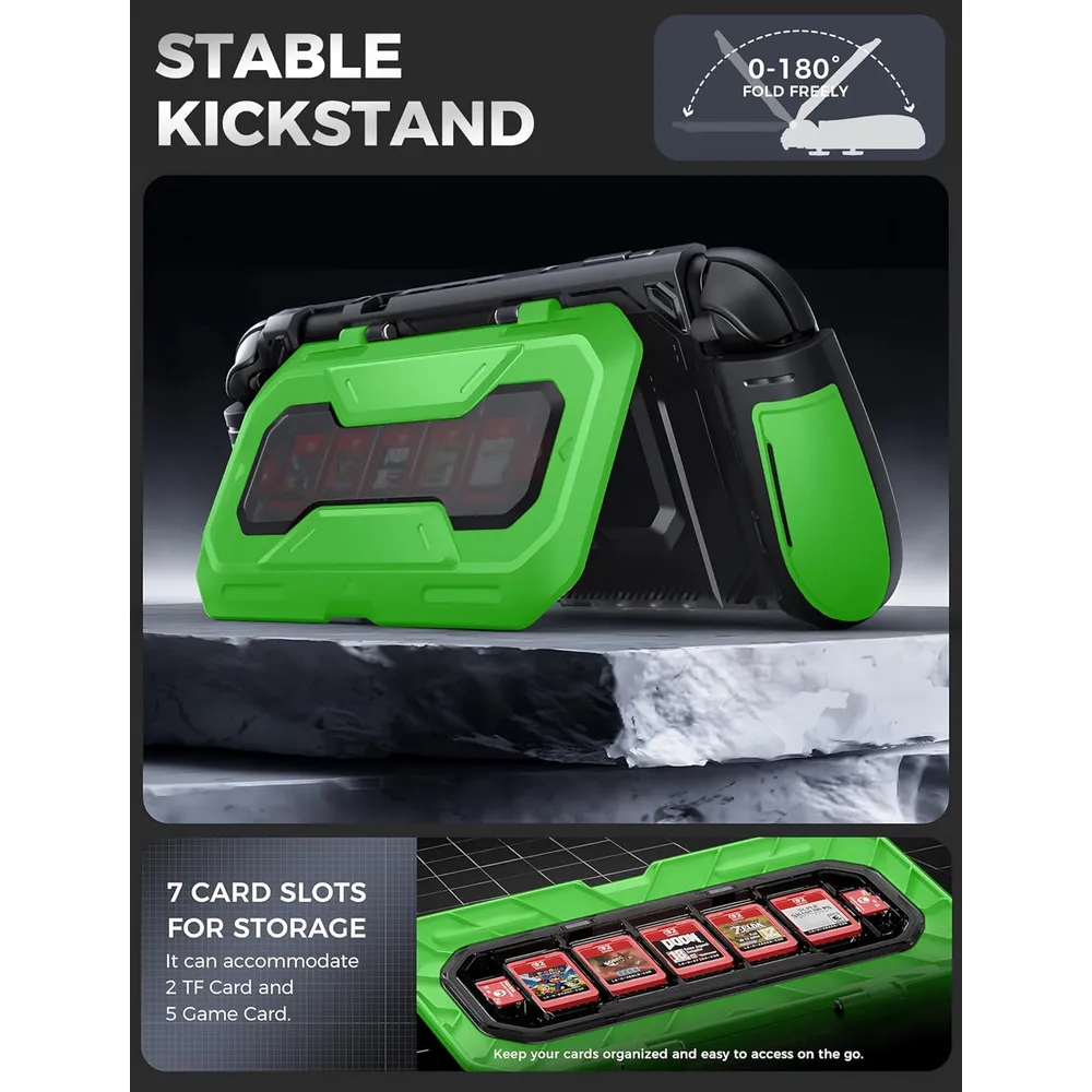 Funda Acoplable con Soporte Plegable Para Nintendo Switch 2 | Verde Claro