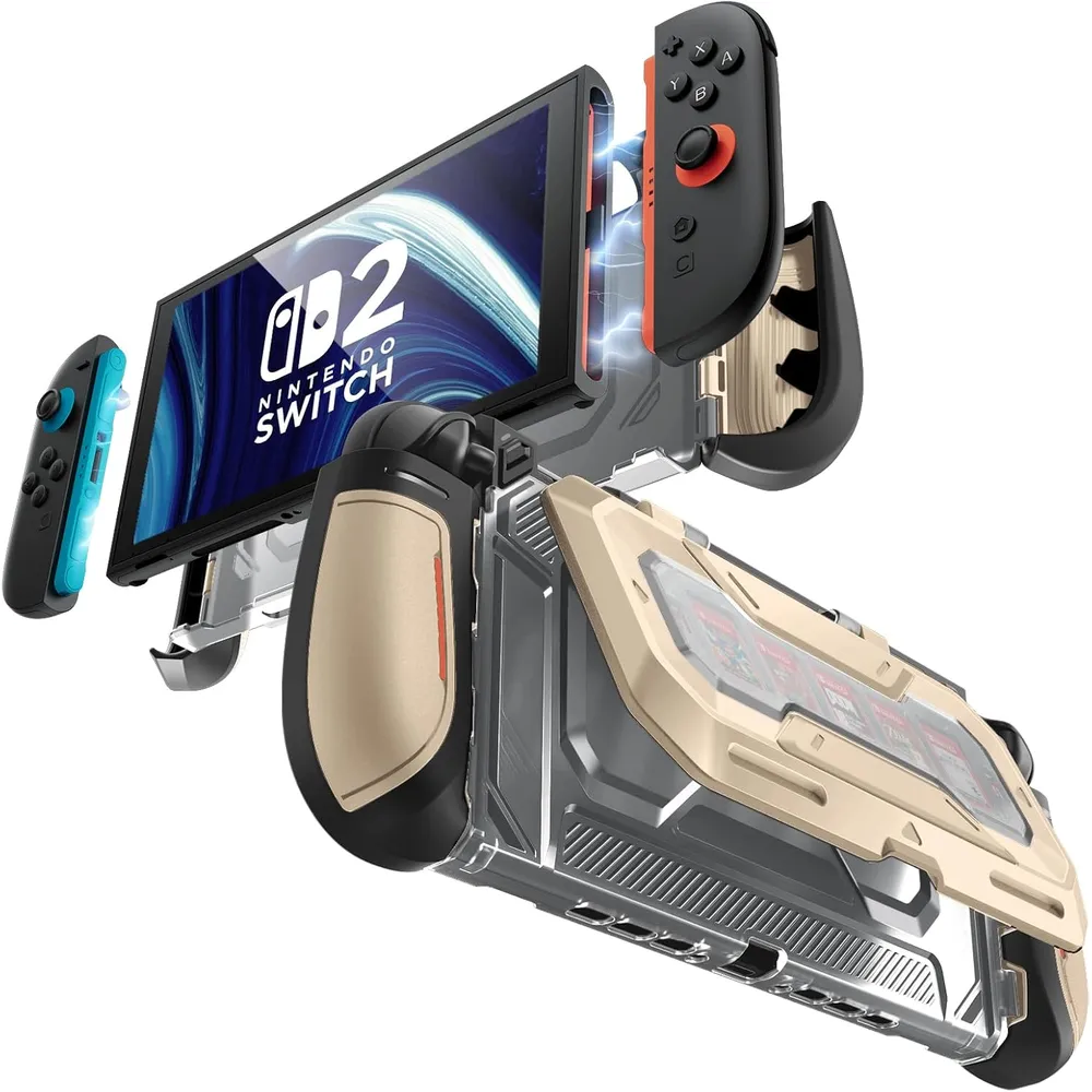 Funda Acoplable con Soporte Plegable Para Nintendo Switch 2 | Beige