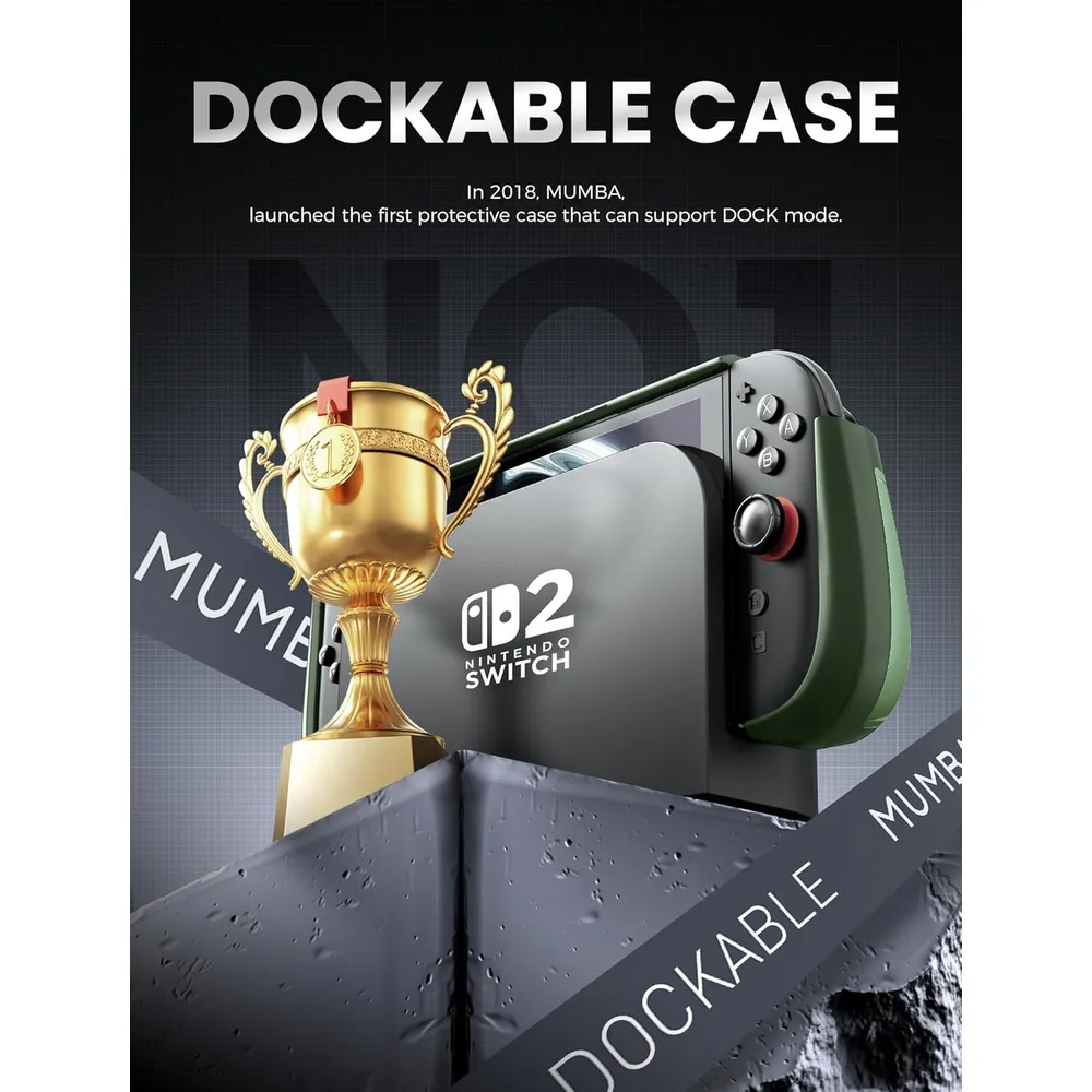 Funda Acoplable con Soporte Plegable Para Nintendo Switch 2 | Verde