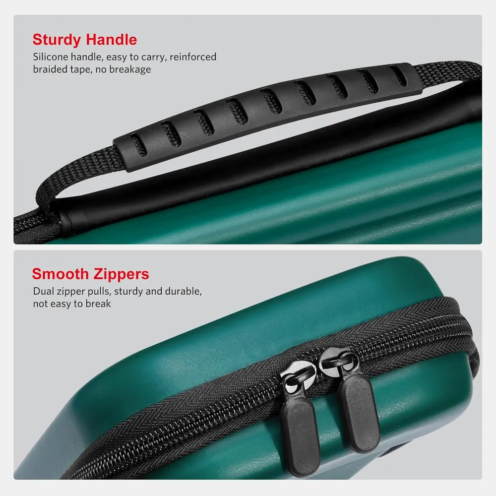 b0fjrq25jg_3_webp.webp Estuche de Viaje Gran Capacidad para Nintendo Switch 2 | Verde Oscuro