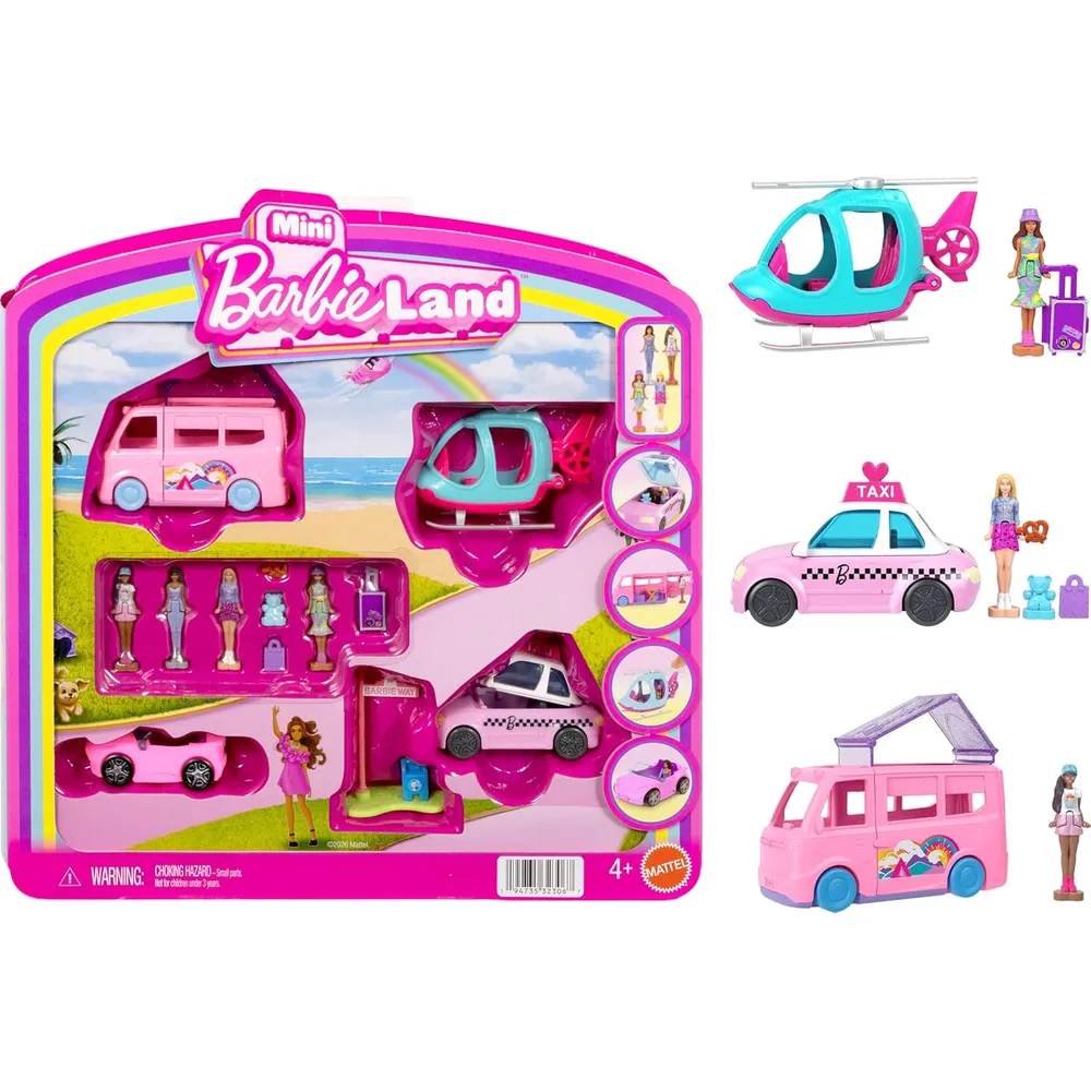 BARBIE MINI BARBIELAND SETS MUÑECAS VEHÍCULOS