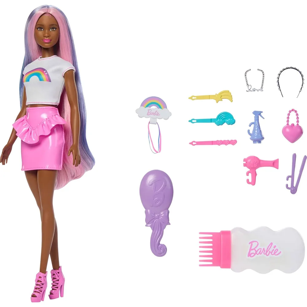 b0fjtf59bw_4_webp-3.webp BARBIE MUÑECA MORENA CABELLO ARCOÍRIS CON ACCESORIOS