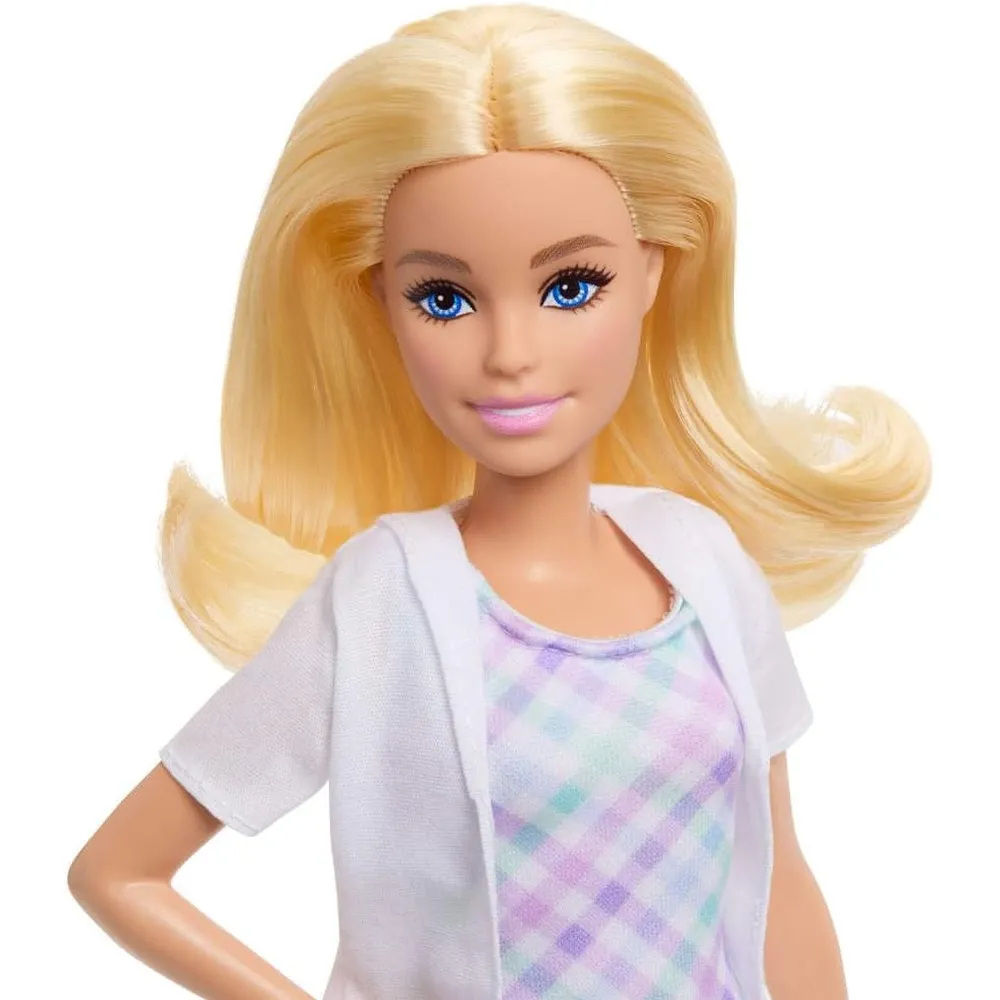 BARBIE DENTISTA SET MUÑECA RUBIA CON BEBÉ Y ACCESORIOS