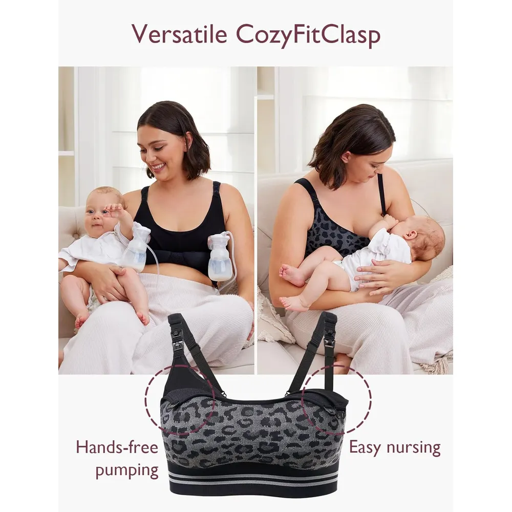Momcozy brasier sin aros y con copas fijas | Negro