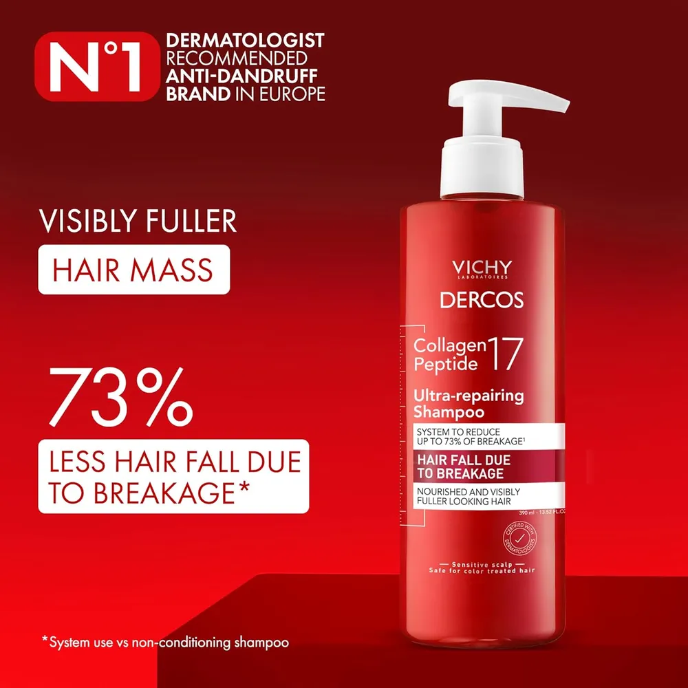 CHAMPÚ ULTRA REPARADOR VICHY DERCOS COLÁGENO 17 - 13.5 OZ / 400 ML