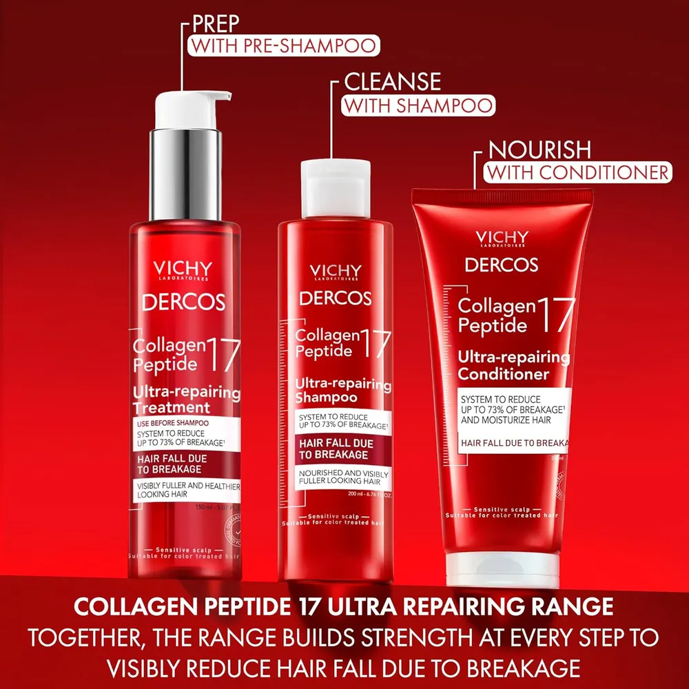 CHAMPÚ ULTRA REPARADOR VICHY DERCOS COLÁGENO 17 - 6.76 OZ / 400 ML