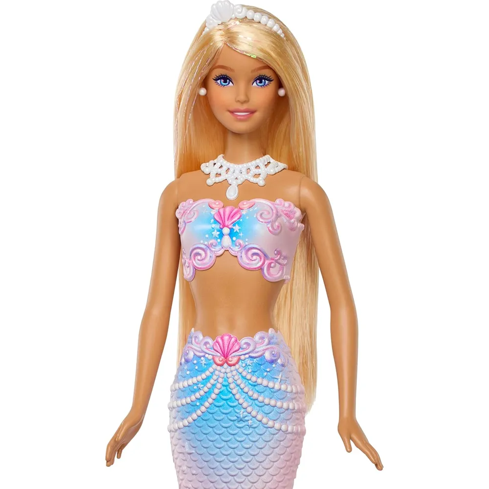 BARBIE SIRENA BURBUJAS MUÑECA RUBIA CON ACCESORIOS