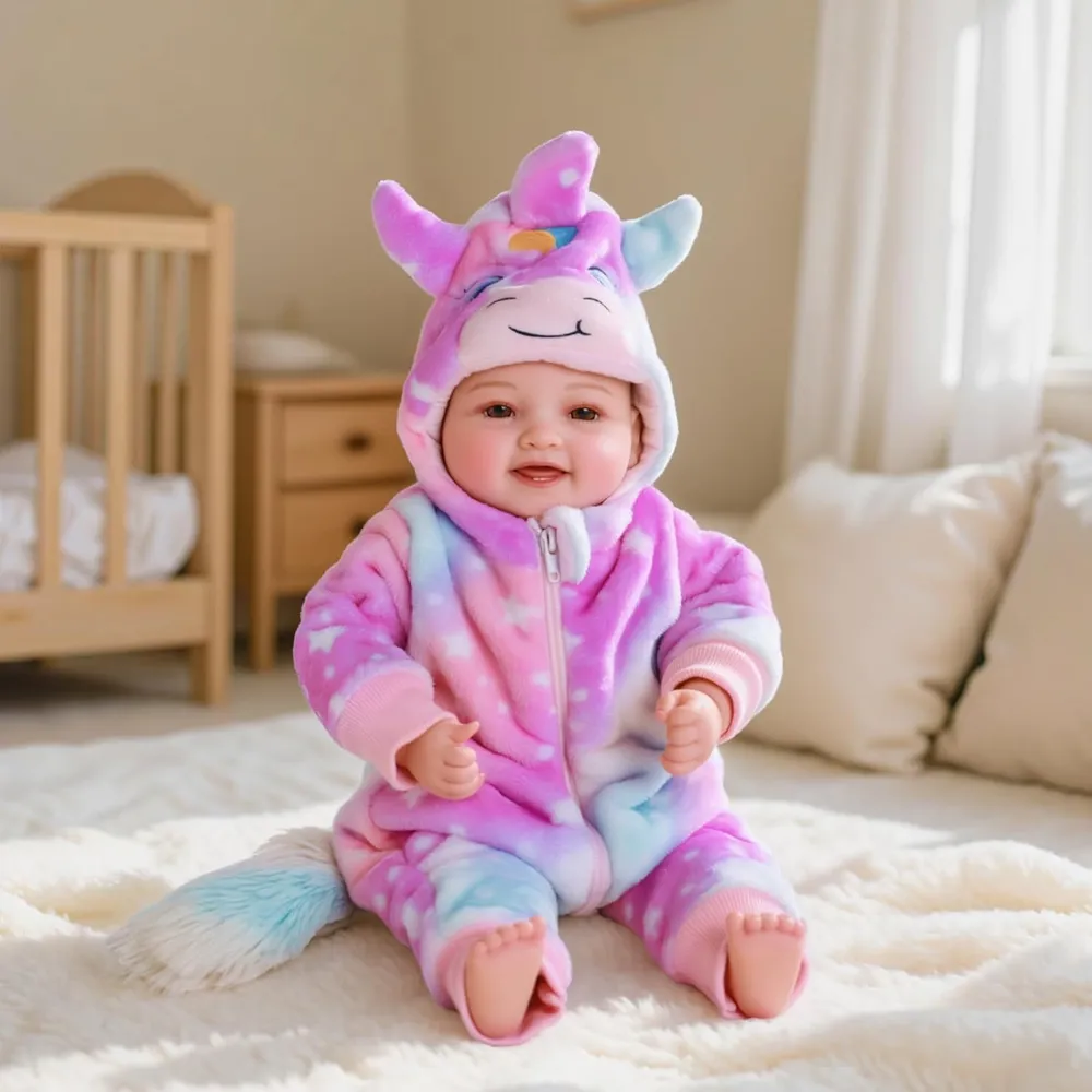 Babeside Muñeca Bebé Realista 17" / 43.2 cm | Púrpura