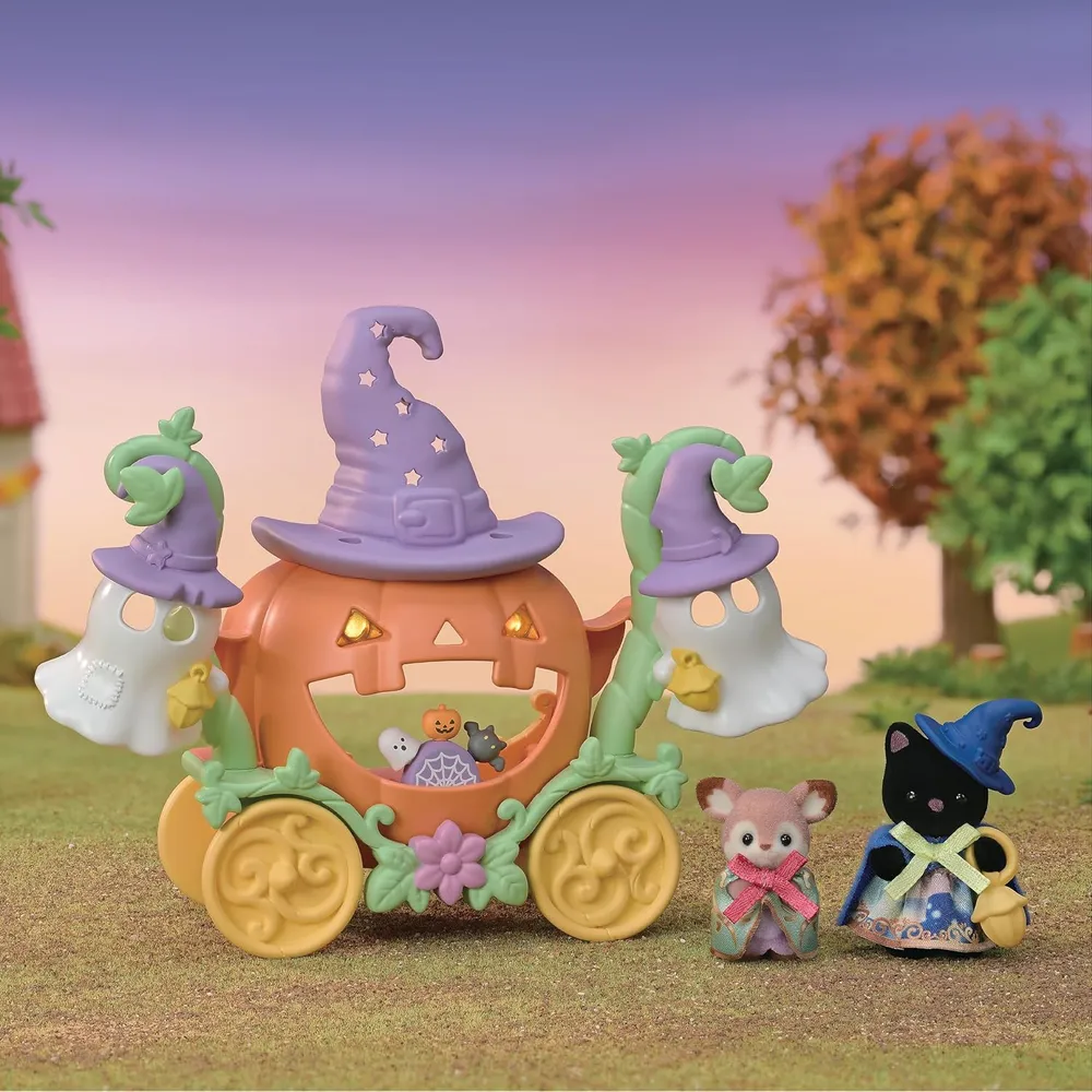SET SYLVANIAN FAMILIES CARROZA DE HALLOWEEN