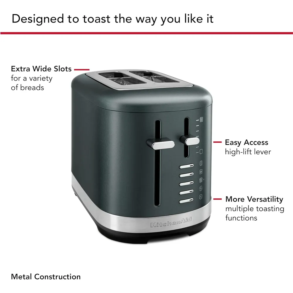 KITCHENAID, TOSTADORA AUTOMÁTICA 2 REBANADAS RANURAS EXTRA ANCHAS | JUNIPER