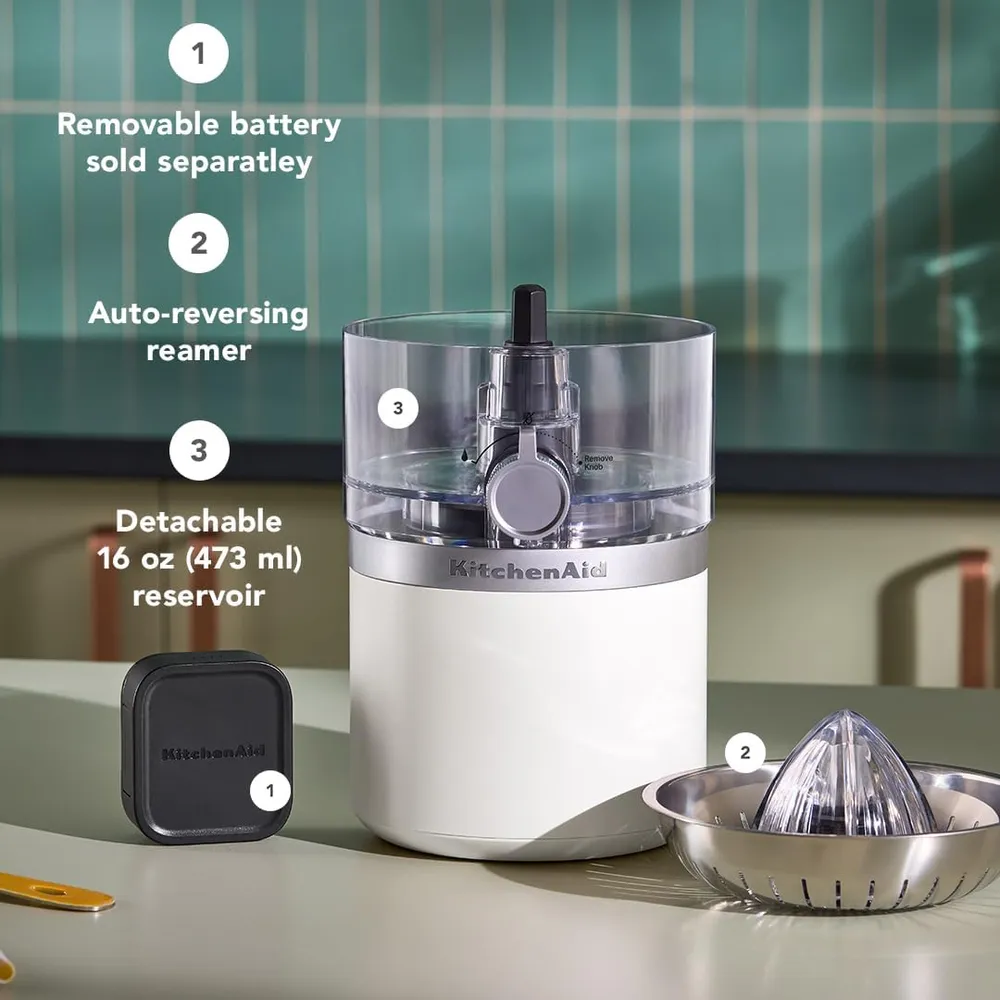 KITCHENAID, EXPRIMIDOR DE CÍTRICOS INALÁMBRICO GO | BLANCO