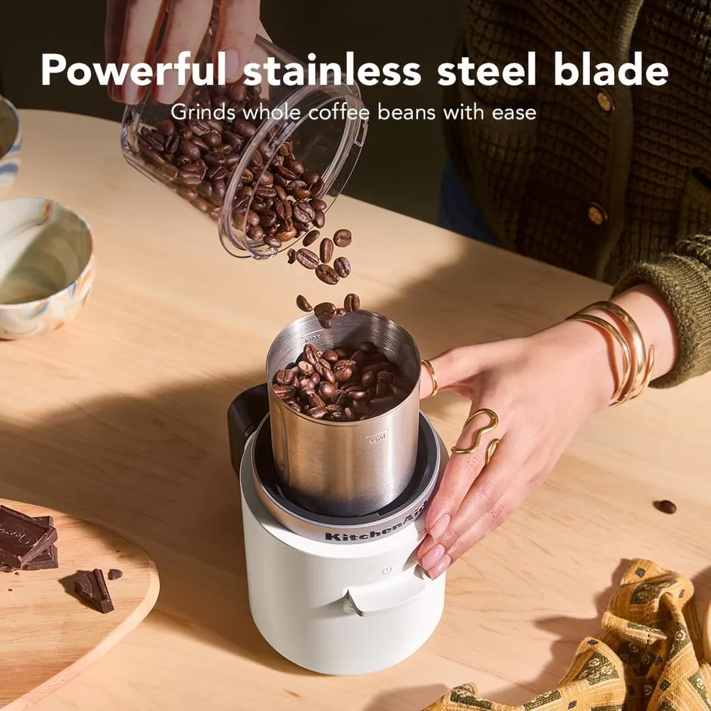 KITCHENAID, MOLINILLO DE CUCHILLAS INALÁMBRICO GO | BLANCO