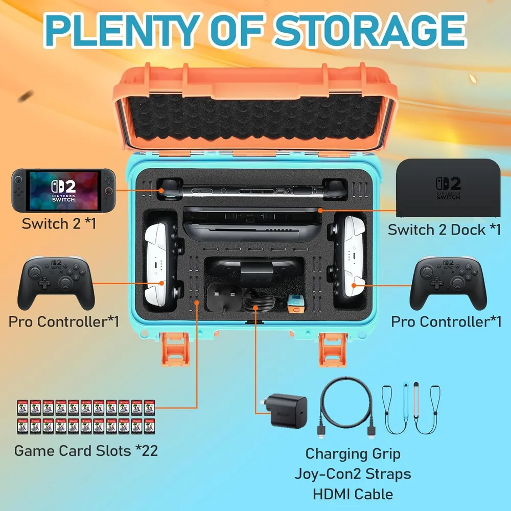 Funda de Viaje Deluxe Impermeable Todo en Uno Para Nintendo Switch 2