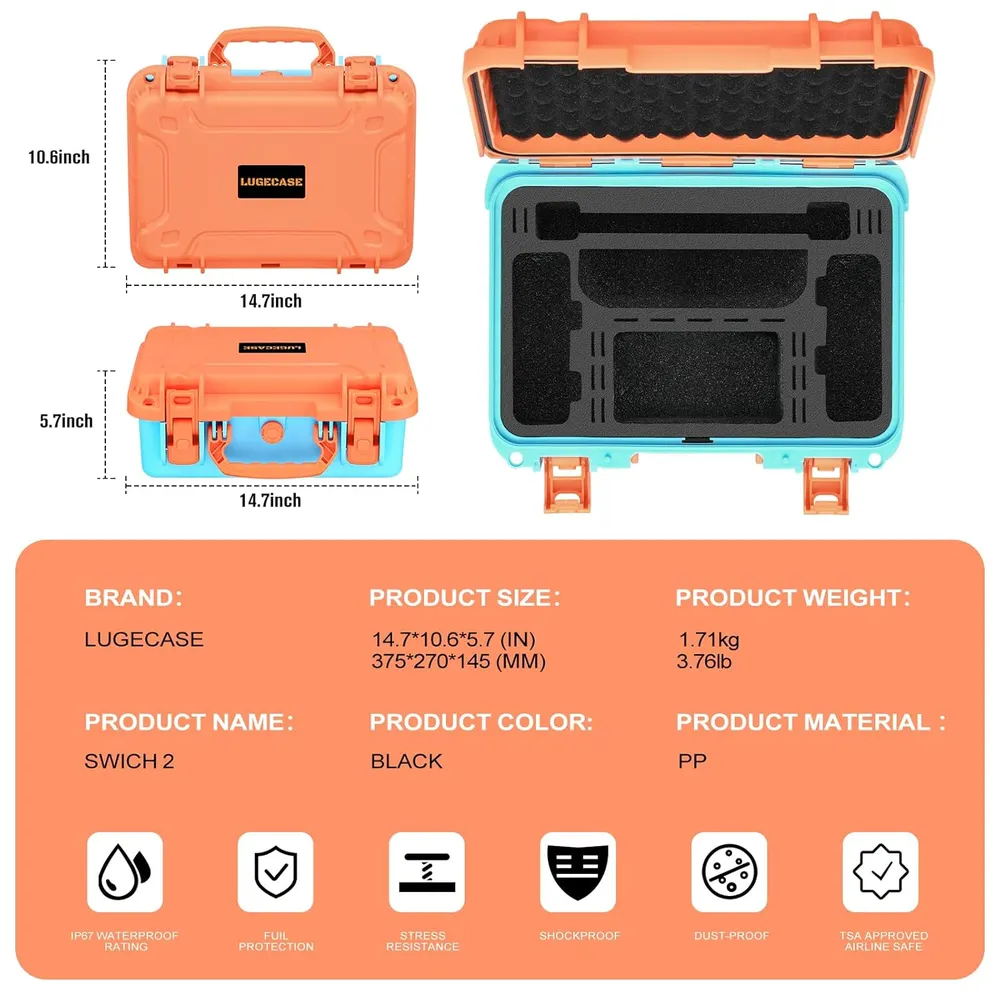 Funda de Viaje Deluxe Impermeable Todo en Uno Para Nintendo Switch 2
