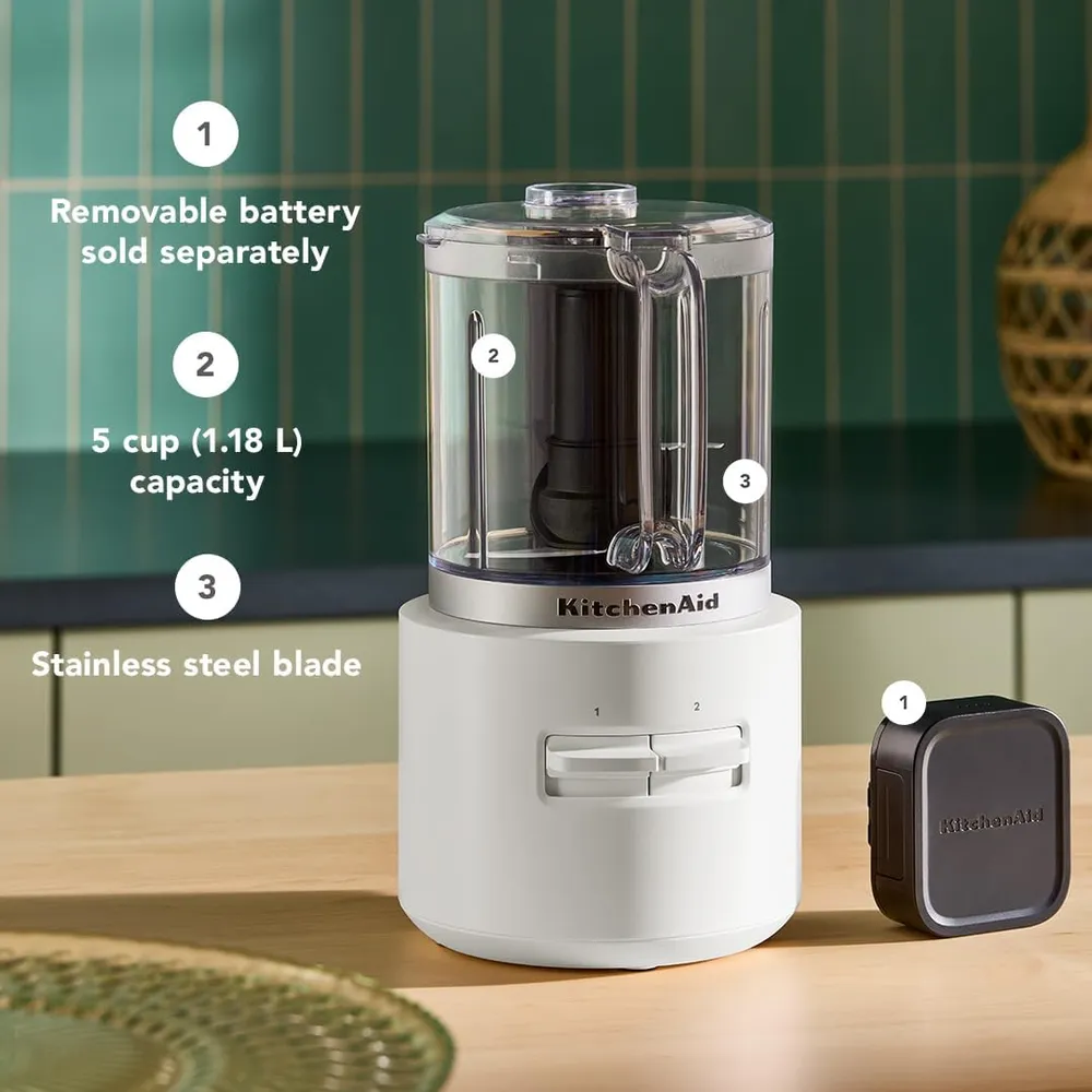 KITCHENAID, PICADORA DE ALIMENTOS INALÁMBRICA GO | BLANCO