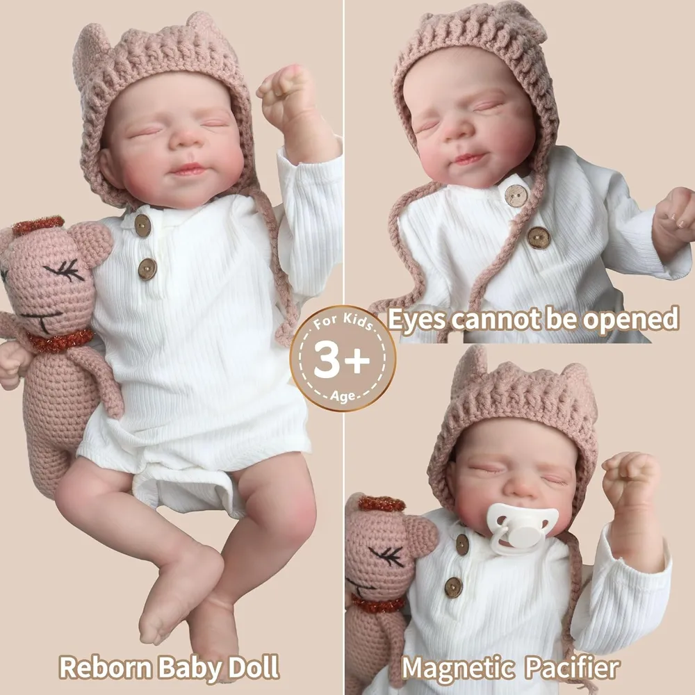 Babeside Muñeca Bebé Realista 17" / 43.2 cm | Pascale-Brown