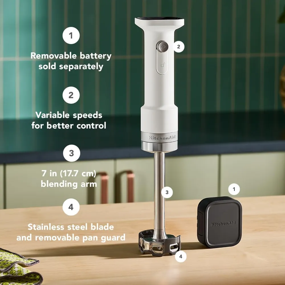 KITCHENAID, BATIDORA DE MANO INALÁMBRICA GOTM | BLANCO
