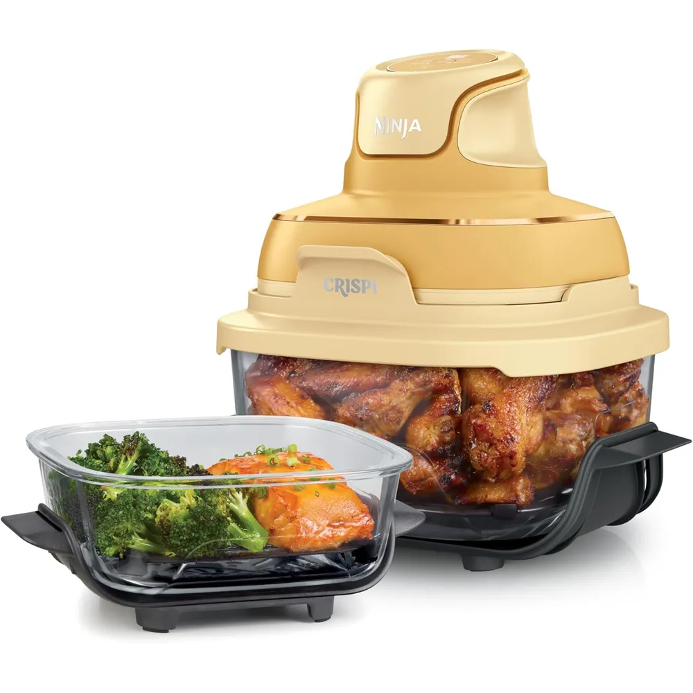 NINJA CRISPI FN101GD, FREIDORA PORTÁTIL 4 EN 1, 6 TAZAS / 1.4 L | GINGER SNAP
