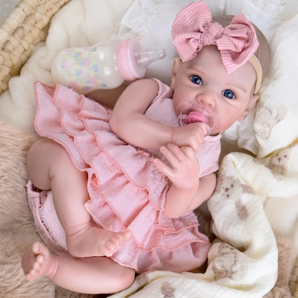 Aori Muñeca Bebé Realista 20" / 50.8 cm | Pink Dress