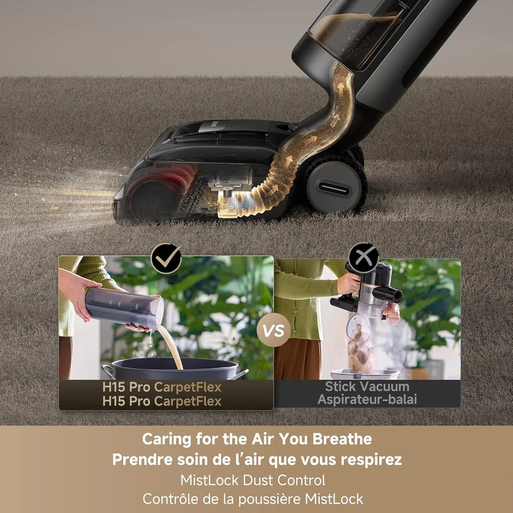 Dreame H15 Pro CarpetFlex aspiradora seco/húmedo | Negro