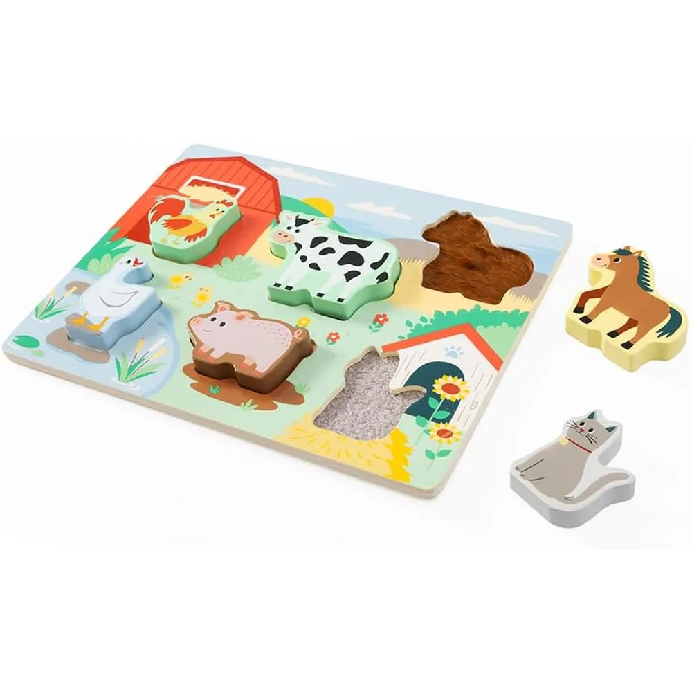 JUGUETE ROMPECABEZAS TEXTURAS DE GRANJA FAT BRAIN TOYS