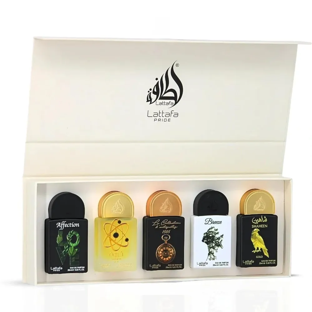 SET DE PERFUME LATTAFA PRIDE COLECCIÓN N.° 1 EDP - 5 PZS 0.65 OZ / 20ML C/U