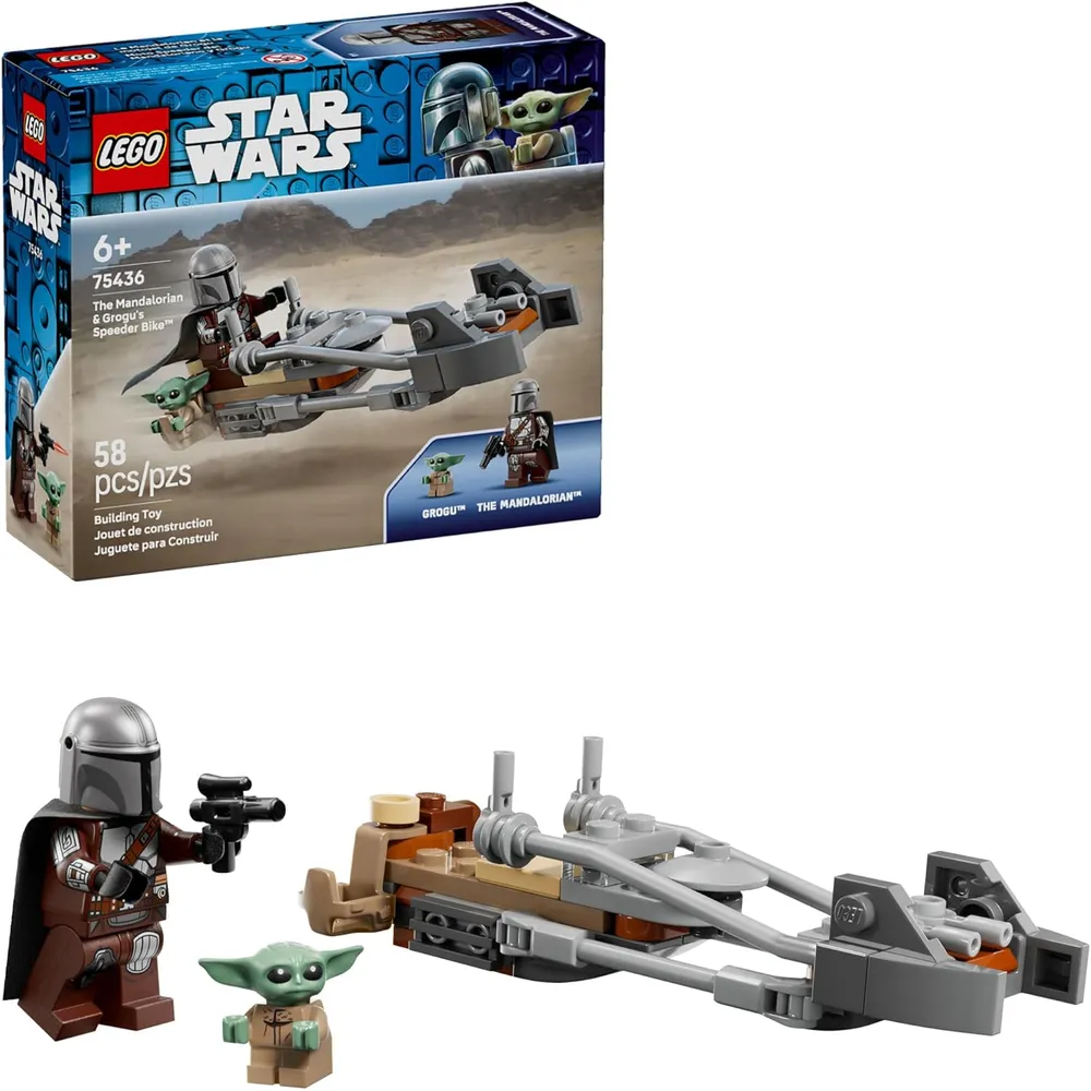 LEGO STAR WARS MANDALORIANO Y MOTO SPEEDER DE GROGU 75436