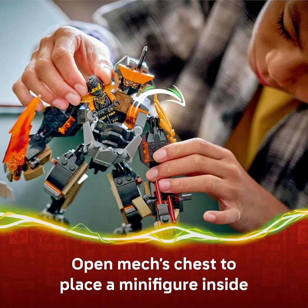 LEGO NINJAGO MISIÓN DE COLE SET DE MECH ARTICULADO Y DRAGÓN