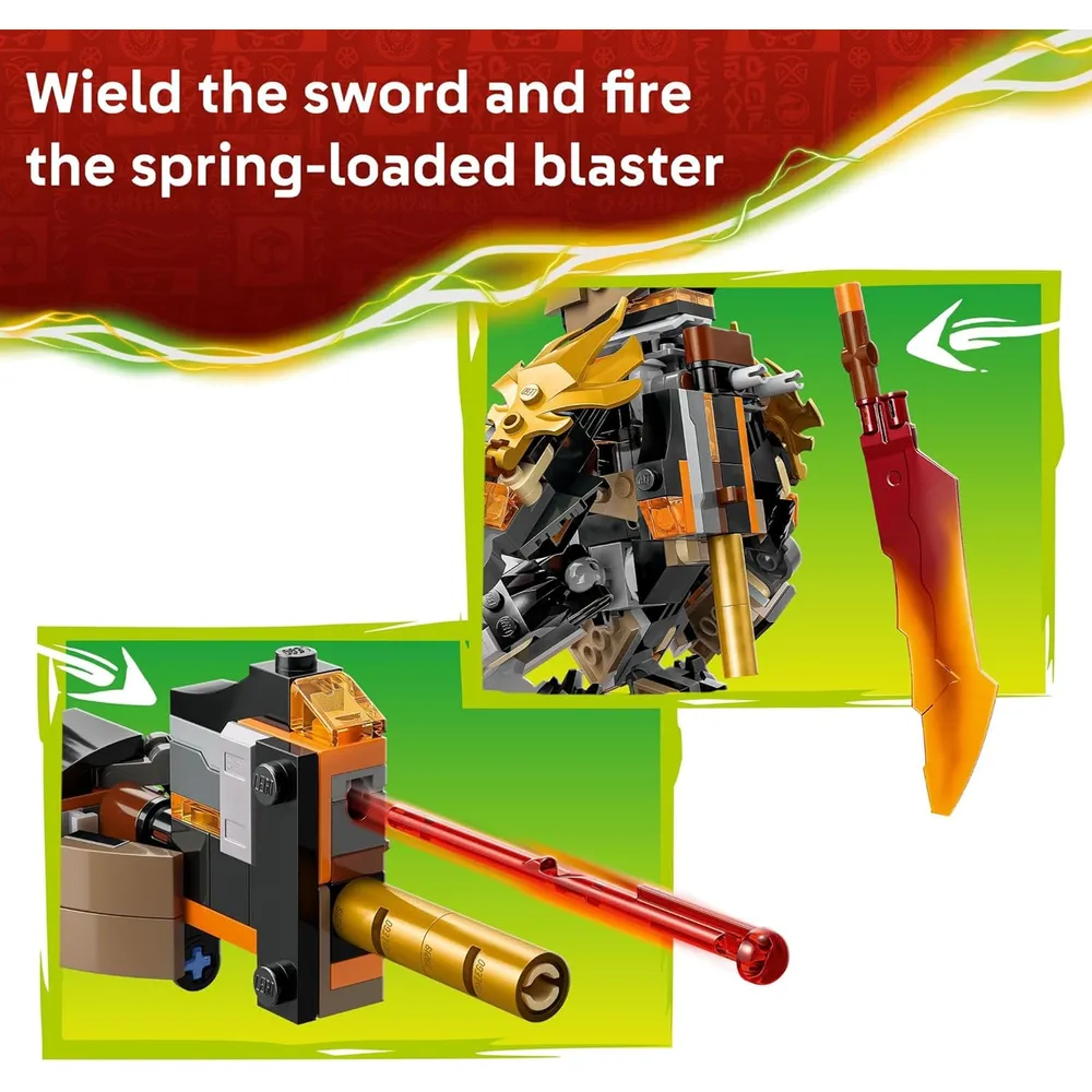 LEGO NINJAGO MISIÓN DE COLE SET DE MECH ARTICULADO Y DRAGÓN