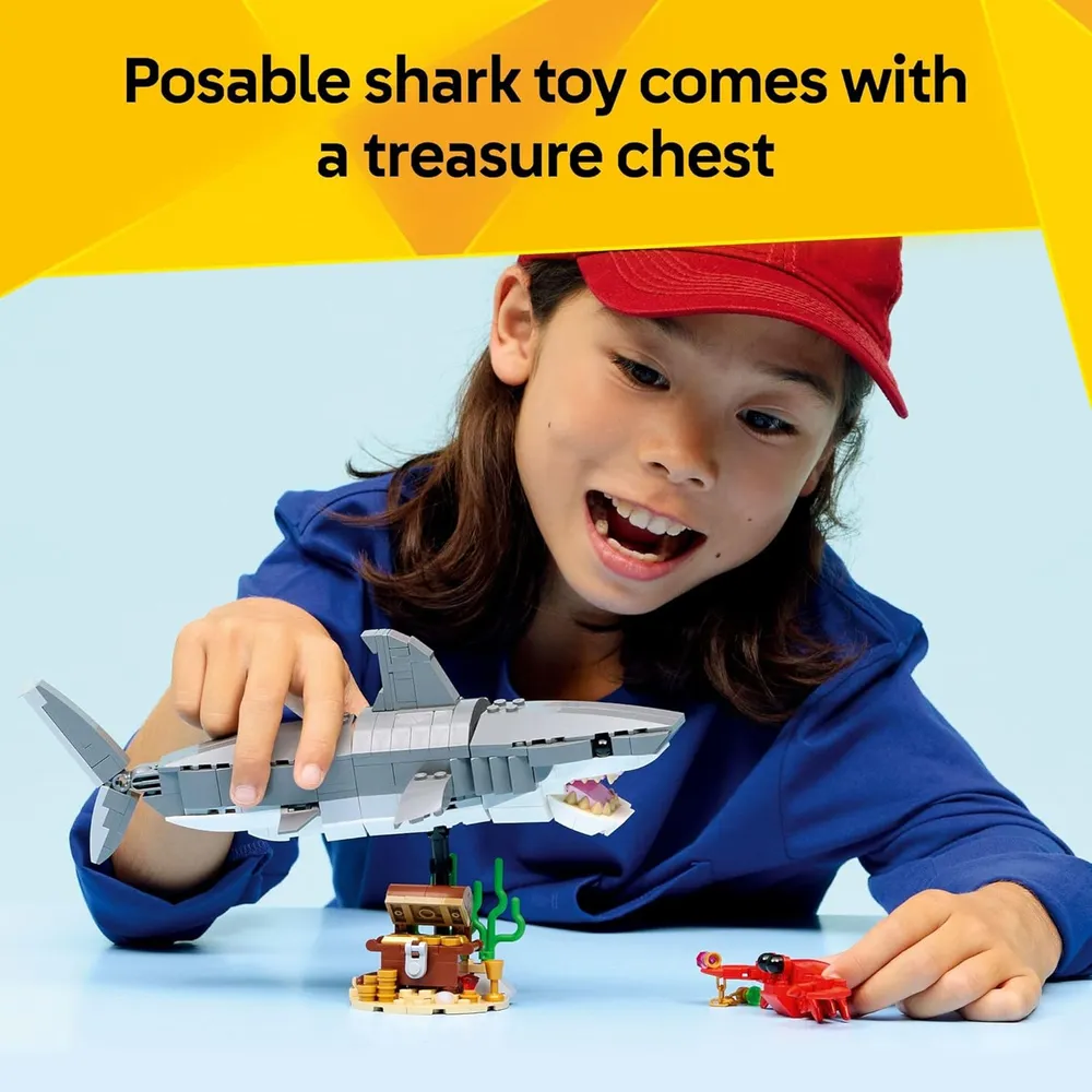 LEGO CREATOR TIBURÓN FEROZ CON COFRE DEL TESORO 31381