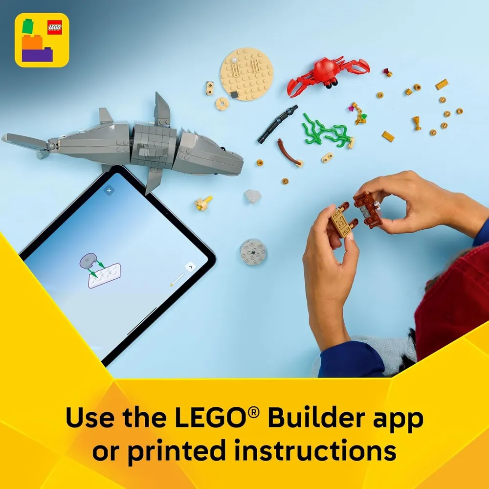 LEGO CREATOR TIBURÓN FEROZ CON COFRE DEL TESORO 31381