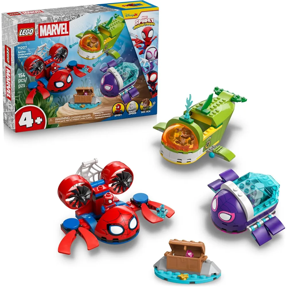 LEGO MARVEL SPIDEY Y SUS INCREÍBLES AMIGOS VEHÍCULOS SUBMARINOS 11207