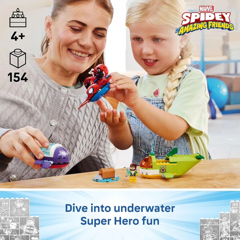 LEGO MARVEL SPIDEY Y SUS INCREÍBLES AMIGOS VEHÍCULOS SUBMARINOS 11207