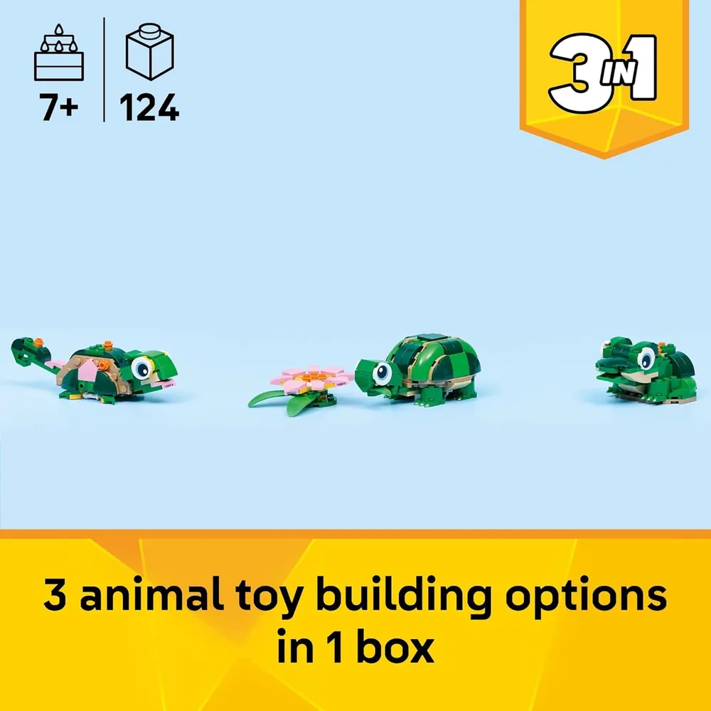 LEGO CREATOR 3 EN 1 TORTUGA CON NENÚFAR 31377