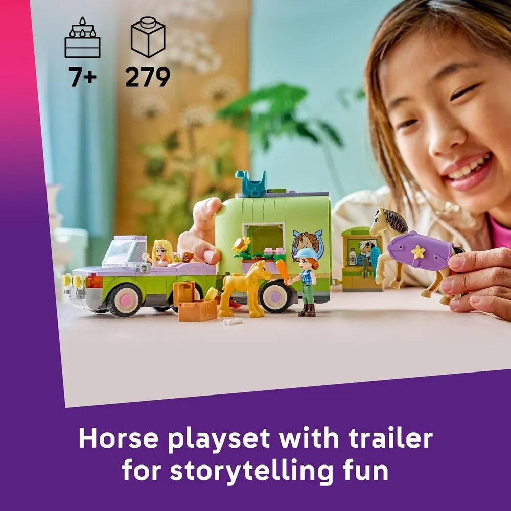 LEGO FRIENDS REMOLQUE DE CABALLO Y POTRO BEBÉ 42695