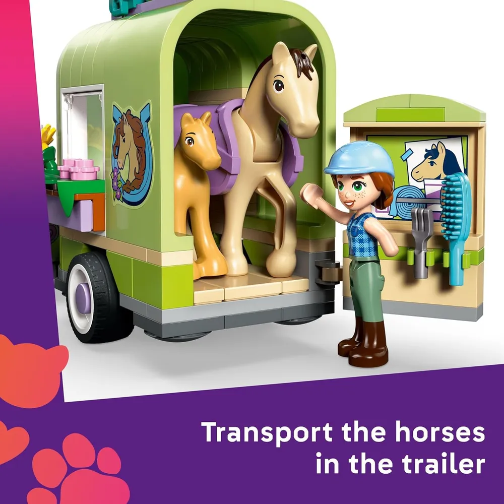 LEGO FRIENDS REMOLQUE DE CABALLO Y POTRO BEBÉ 42695