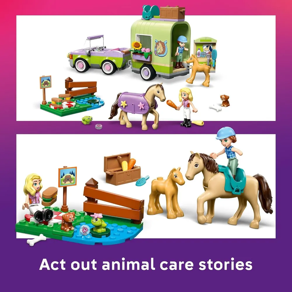 LEGO FRIENDS REMOLQUE DE CABALLO Y POTRO BEBÉ 42695