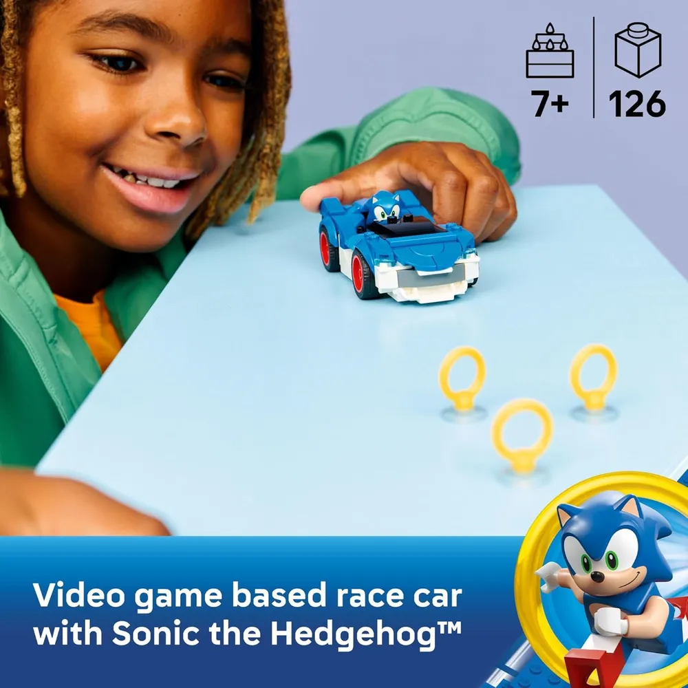 LEGO SONIC THE HEDGEHOG SONIC SPEEDSTER LIGHTNING RACE CAR 77117